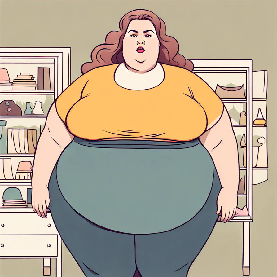 Obese Lady Deviantart Colossal obese fat lady wearing a small and thin c by Jakhal23 on ...