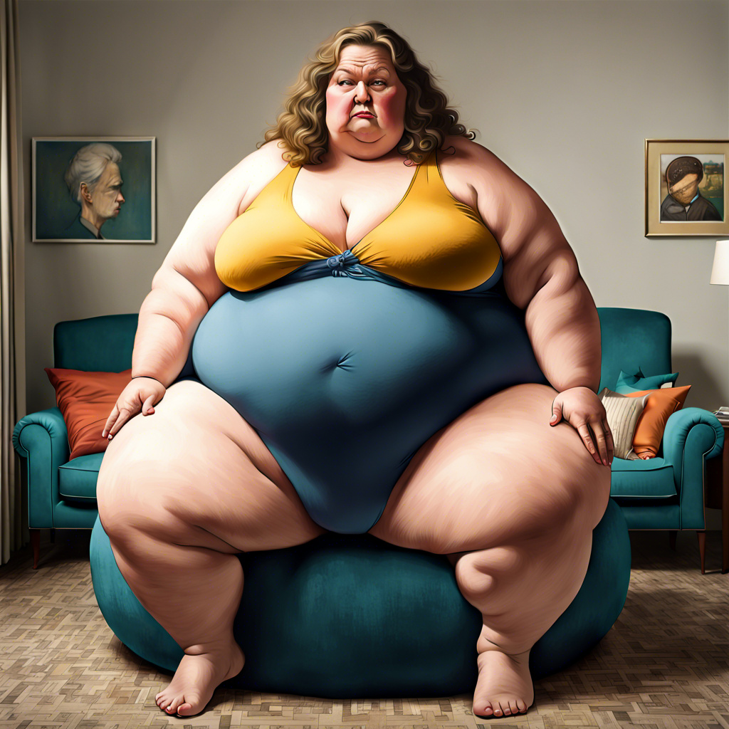 Giant Fat lady obese has a big and fat ass, sit an by Jakhal23 on