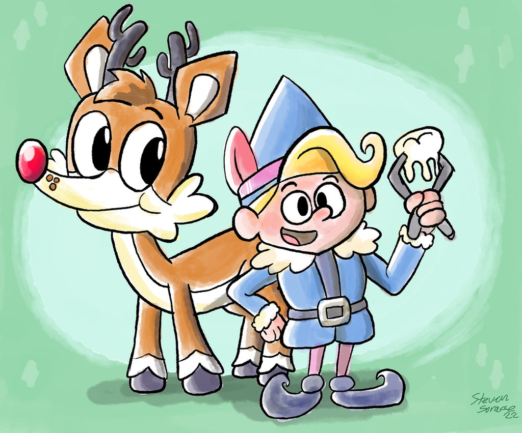Elf Tooth Rudolph Rankin Bass - Rudolph and Hermey by ManicMagician on DeviantArt