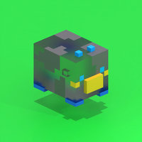 Pixel Animals neon COW 1