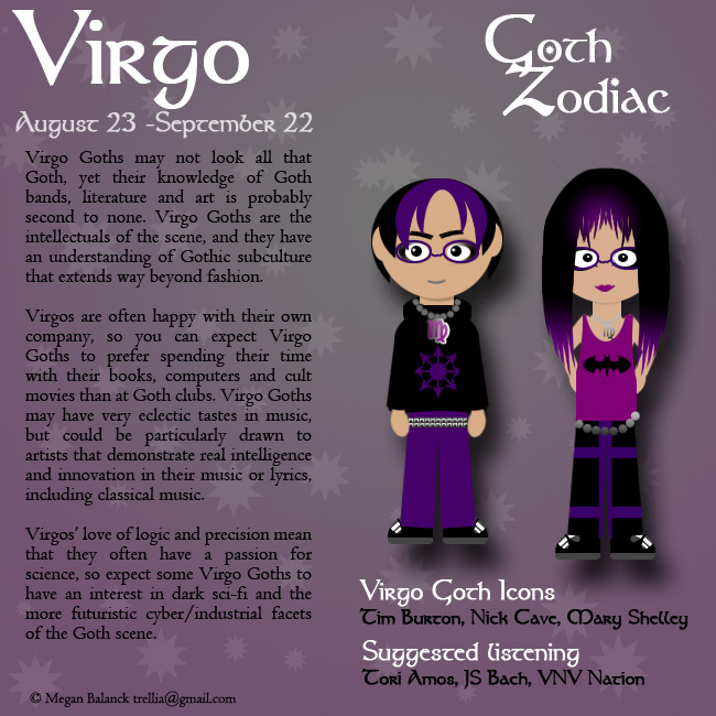 Goth Zodiac: Virgo by Trellia
