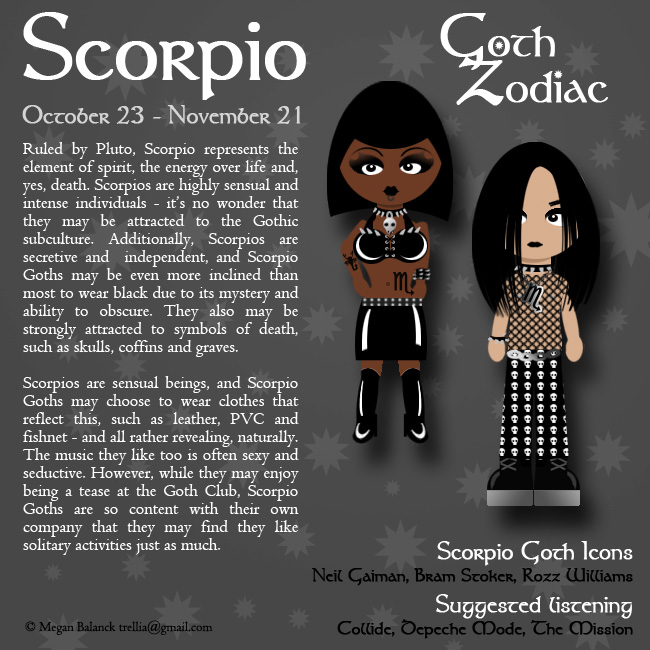 Goth Zodiac: Scorpio by Trellia