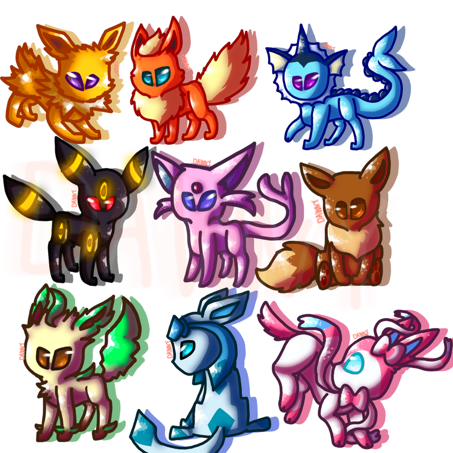 All Eeveelutions (Quick-draw) by Dawnyflight on DeviantArt