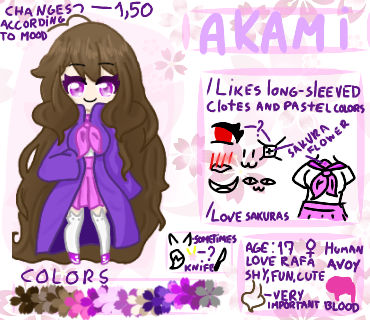 Akami Color Ref sheet Akami by AzamiPazoca on DeviantArt