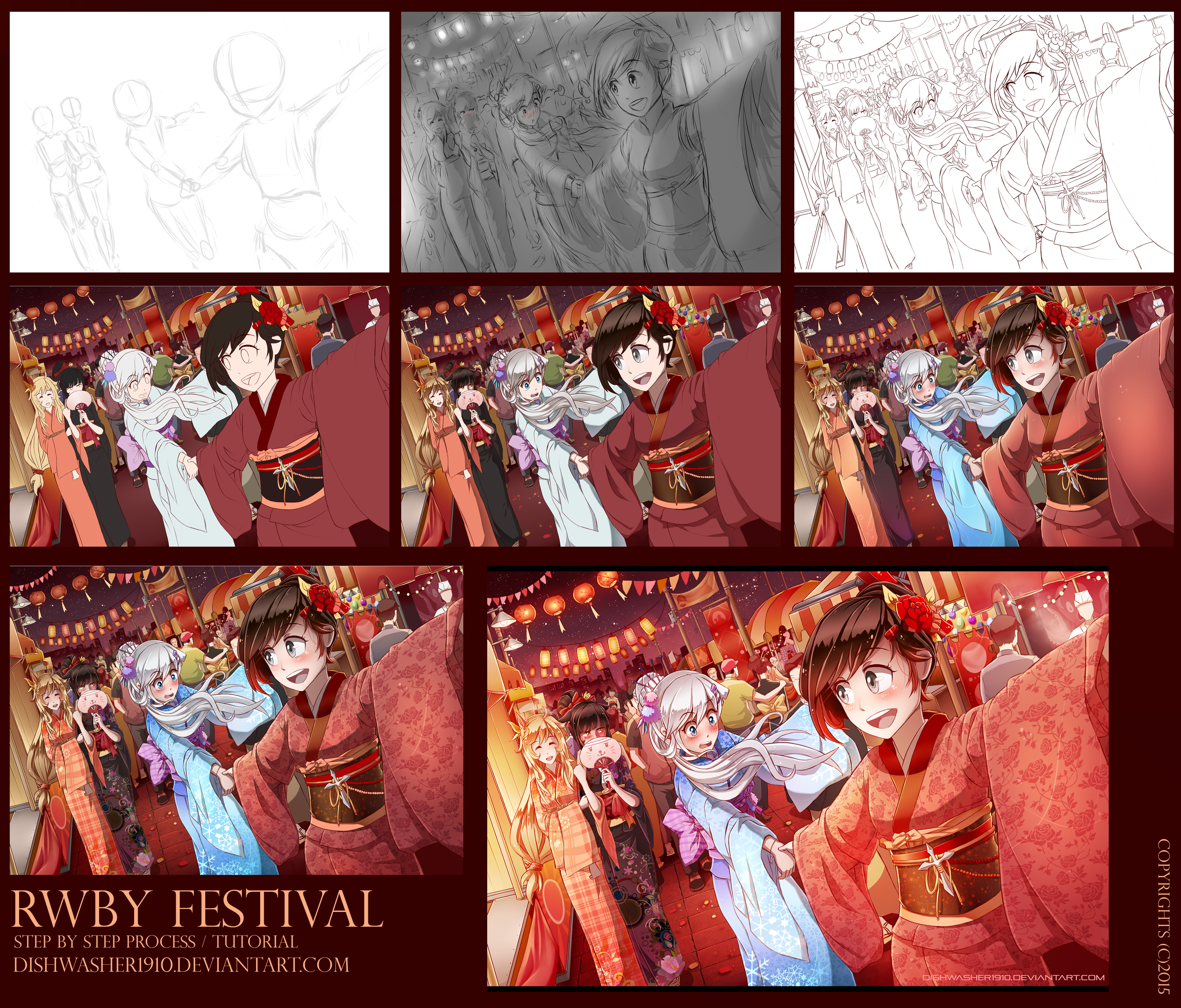 RWBY Festival : Step by step process.