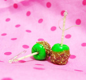 Green Caramel Apple EARRINGS