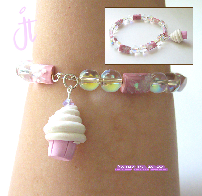 Lavender Cupcake Bracelet