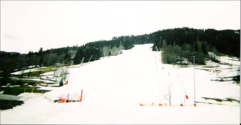 World cup ski training run