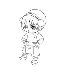 Chibified 2 - Toph - Lineart