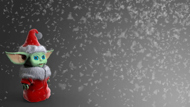 Baby Yoda 4k Christmas desktop background
