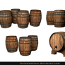 Wooden barrels_Stock