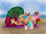 contest Beach Pin up colored