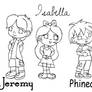 Phineas and Ferb Chibis line art