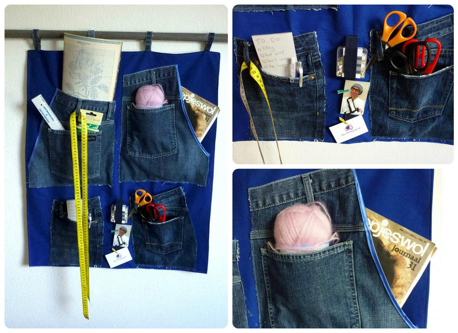 Denim walll organiser