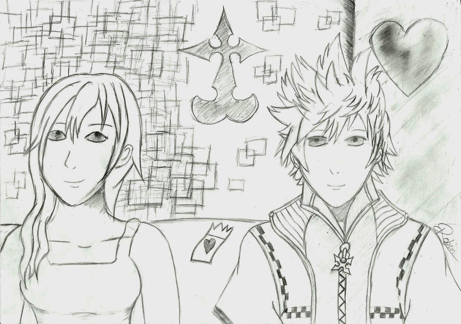 Roxas and Namine by satsujinnorobin on DeviantArt