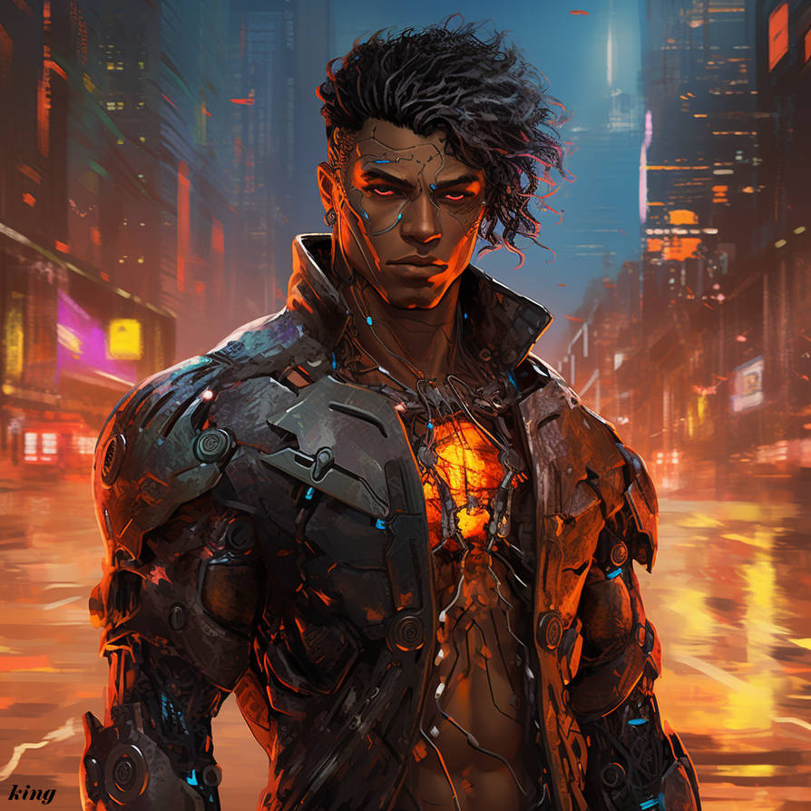 Character inspired by the look of Cyberpunk 2077 by MarceloSilvaArt on  DeviantArt