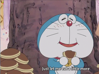 doraemon anime eating dorayaki