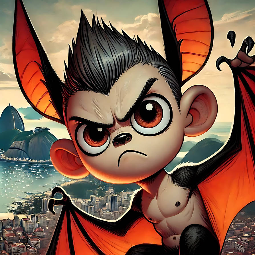 Bat From Rio Angry bat flying over Rio de Janeiro by MyArtExposition on DeviantArt