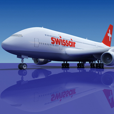 3D Airbus 380 Swiss Air