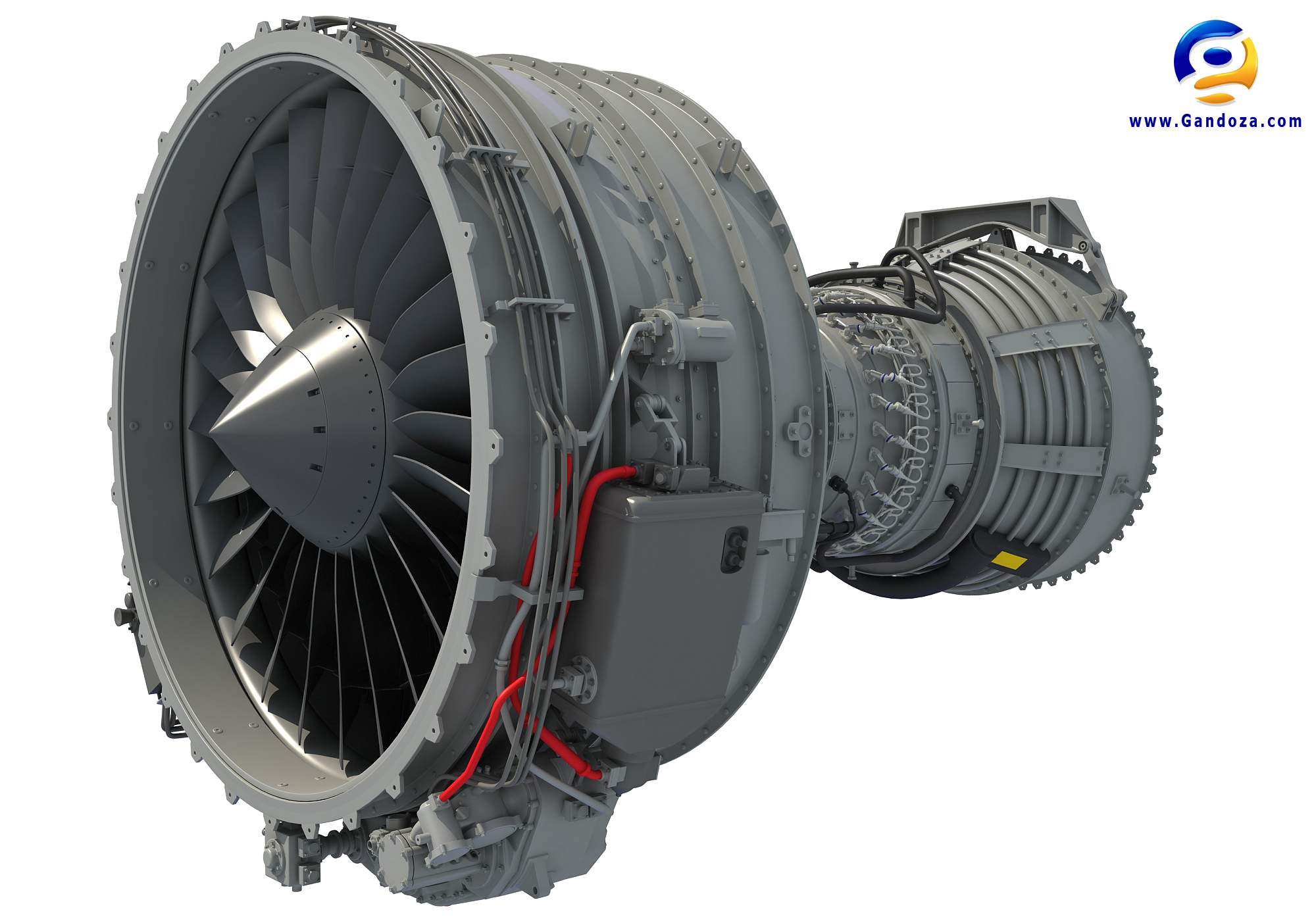 3D Model of CFM56 Turbofan Aircraft Engine