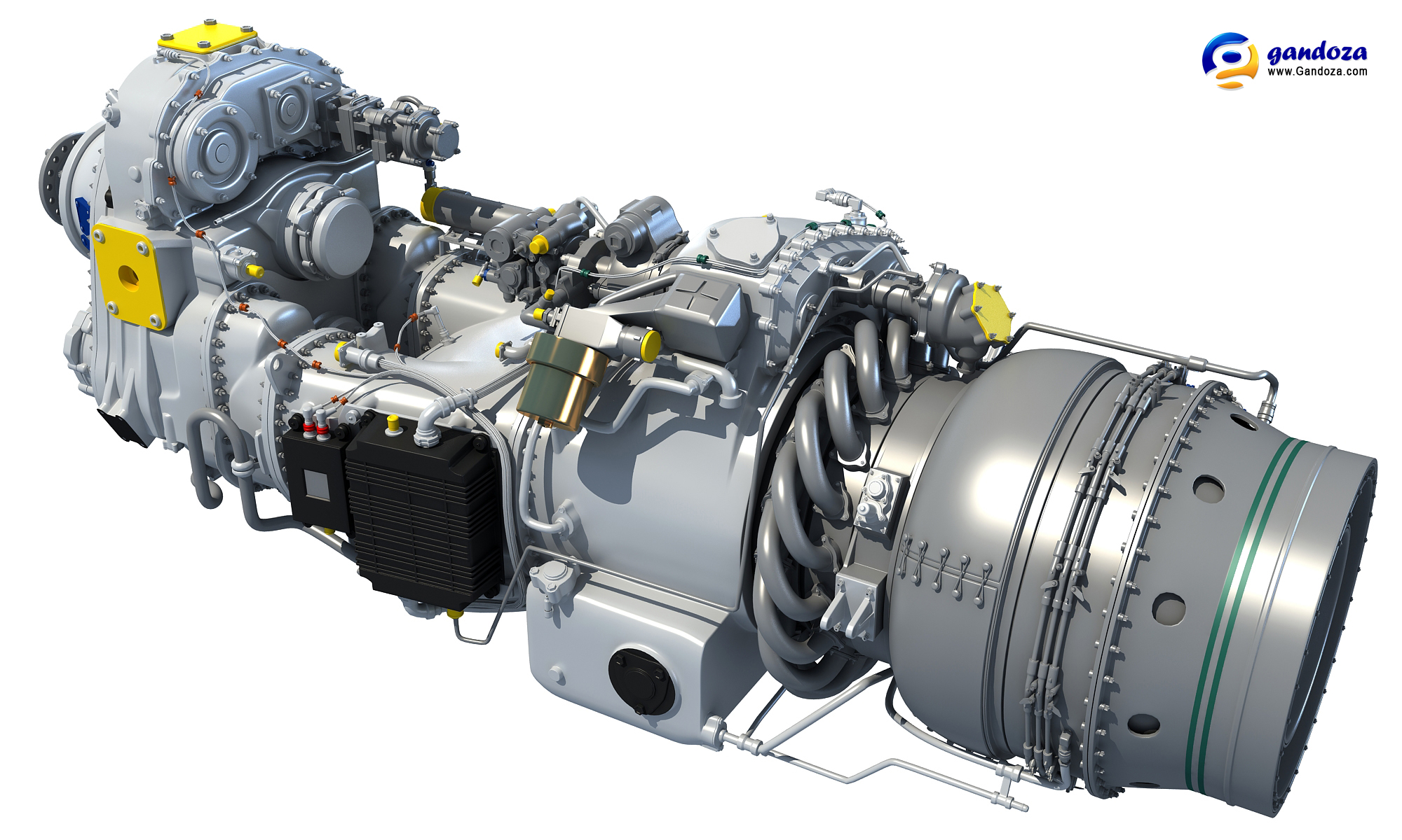 Pw100 3D Model of Pratt Whitney PW100 Turboprop Engine by Gandoza on DeviantArt