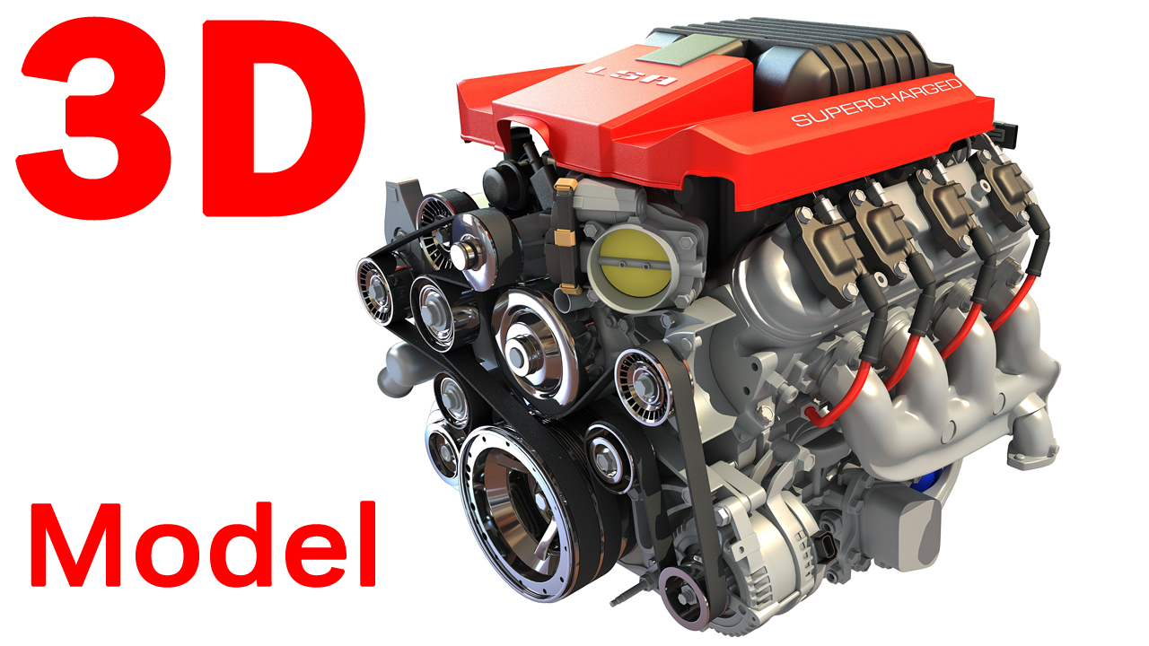 3D Models - Car Engine 3D Model