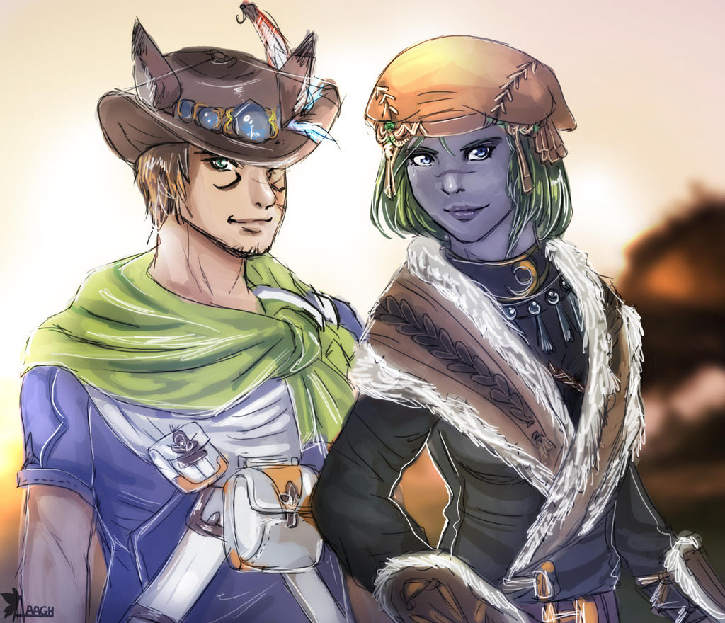 FFXIV commission sketch: Youngwoon 2 by Amaipetisu
