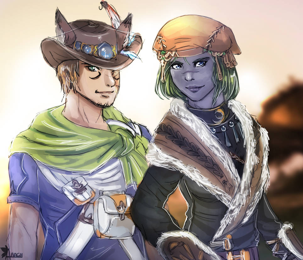 FFXIV commission sketch: Youngwoon 2 by Amaipetisu