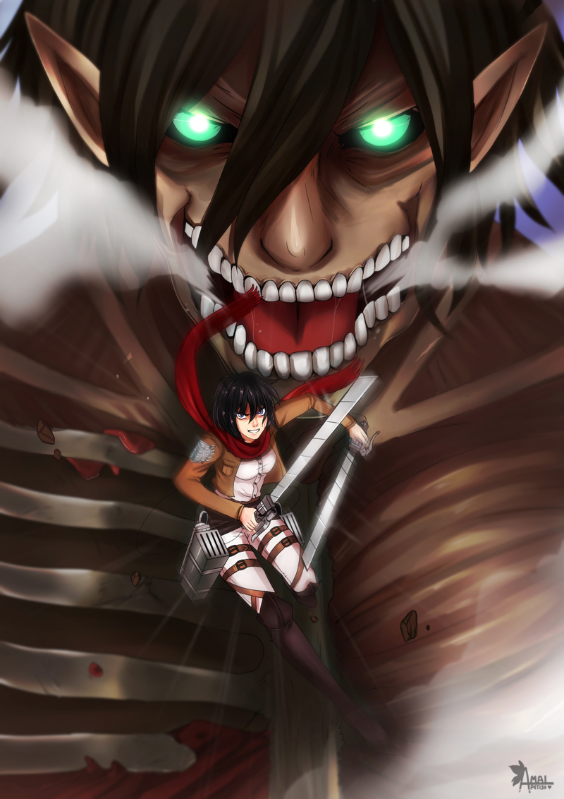 Shingeki no kyojin by Amaipetisu