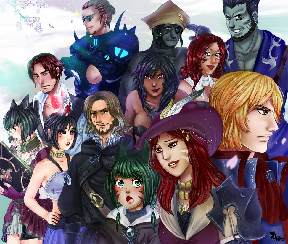 FFXIV - group commission by Amaipetisu