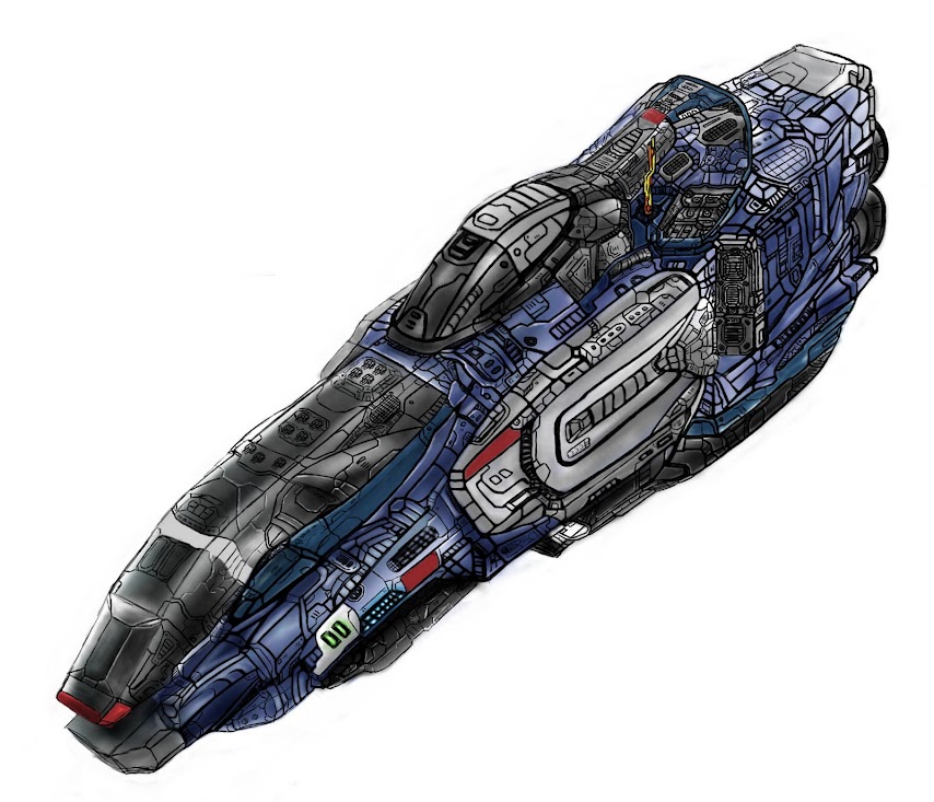 Futuristic Super Capital Ship (Colored)