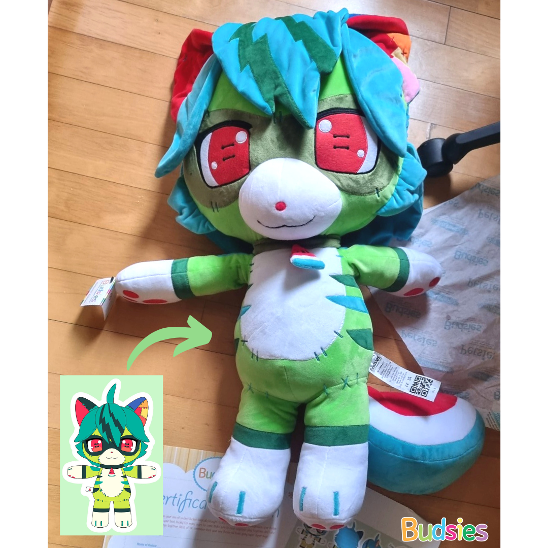 A Custom Made Watermelon Raccoon Plush by Budsies on DeviantArt