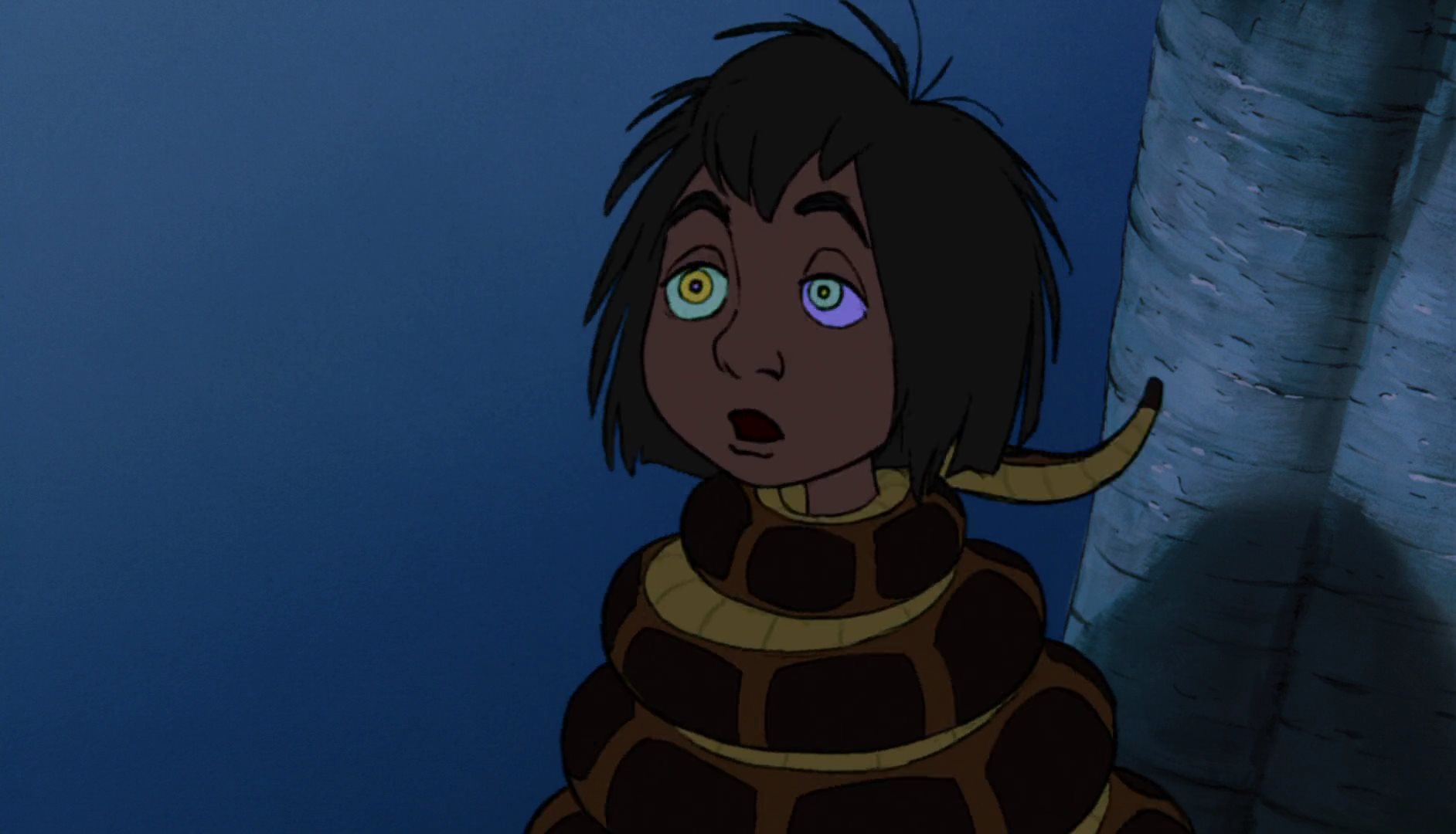 Kaa and Mowgli first encounter 128 by LittleRed11 on DeviantArt