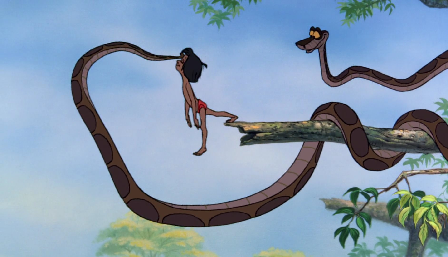 Kaa and Mowgli