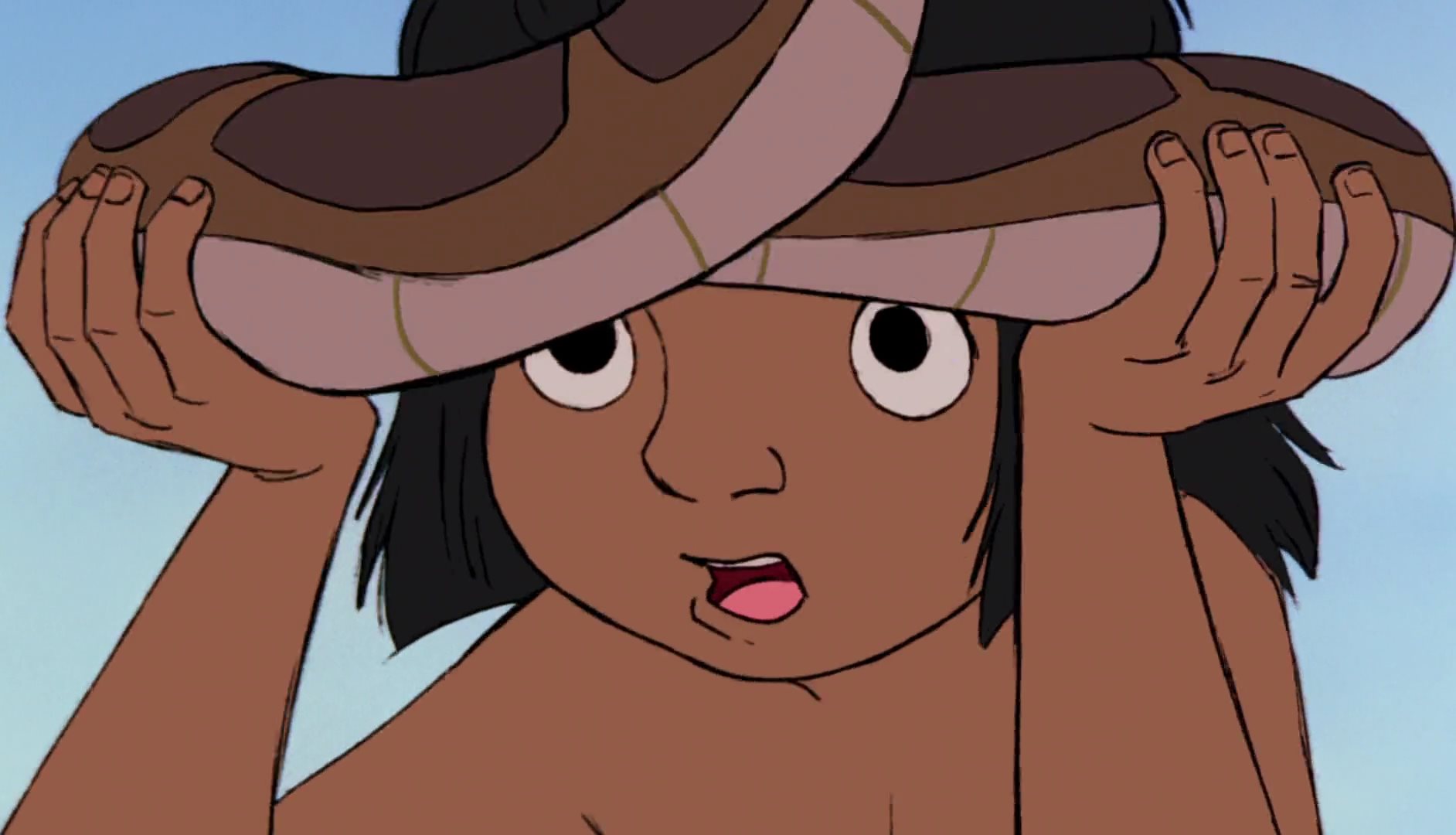 Kaa and Mowgli second encounter 172 by LittleRed11 on DeviantArt
