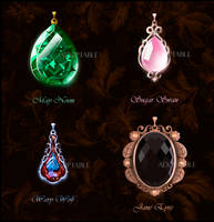 [OPEN] Adoptable Jewelry Pendants (13-16) Auction by AleksCat