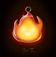 [OPEN AUCTION] Lil Fire Amulet|Adoptable by AleksCat