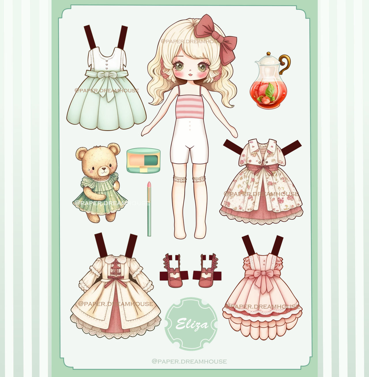 [OPEN] Eliza Paper Doll - Cut and Play by AleksCat on DeviantArt