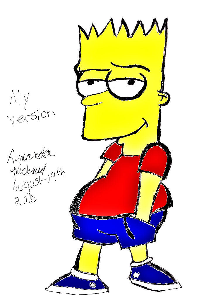 Color Inverted Bart Simpson bart simpson - colored by xchipyx on DeviantArt