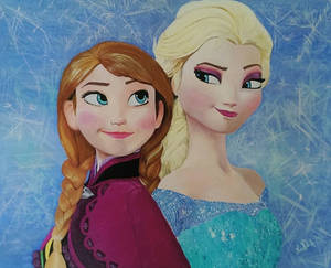 Elsa and Anna from Frozen