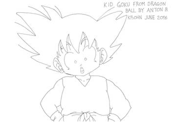 Kid Goku is curious about the world