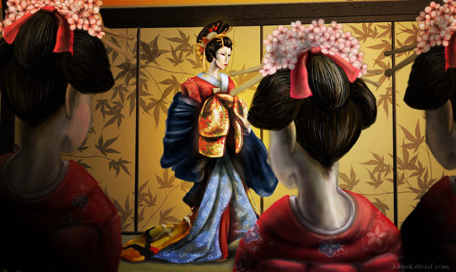 Oiran and Kamuro