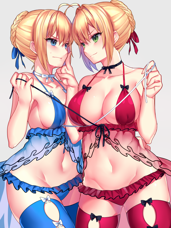 red or blue