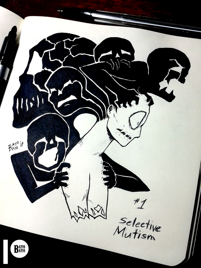 Inktober #1: Selective Mutism by bayobayo on DeviantArt