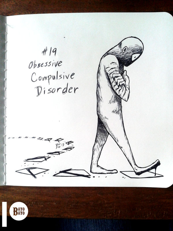 Obsess Example Drawing Inktober #19: Obsessive Compulsive Disorder by bayobayo on DeviantArt