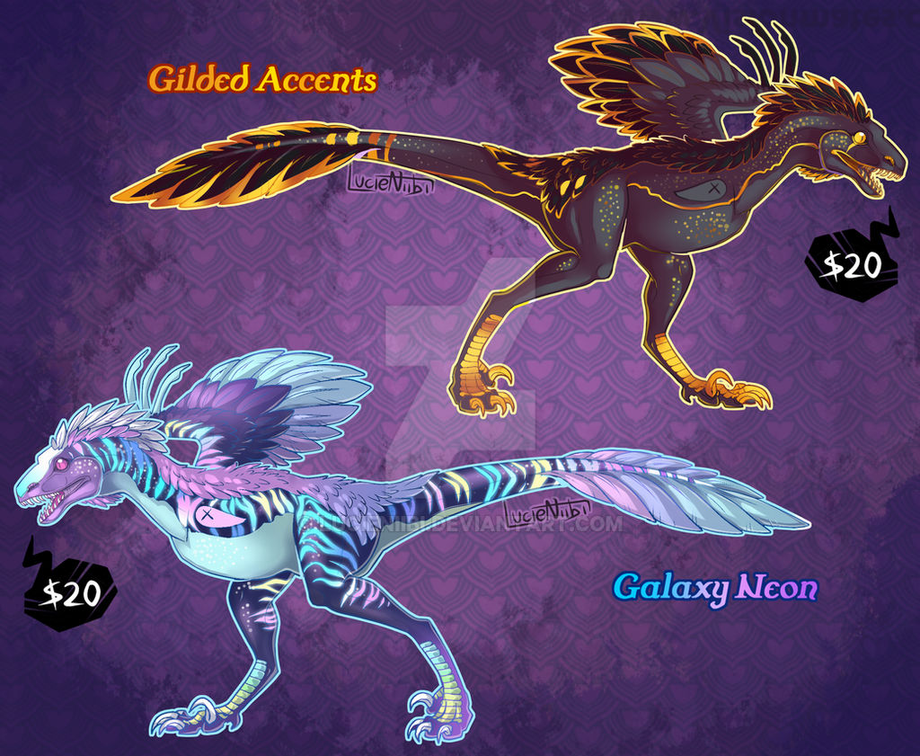 Fantasy Raptor Adopts (CLOSED) by Lucieniibi on DeviantArt