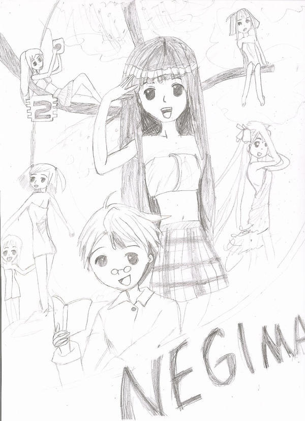 Negima Deviantart Negima manga cover by Smoke-Violin on DeviantArt