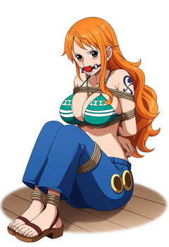 Nami tied up and gagged 2