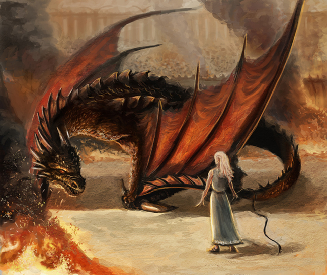 Daenerys and Drogon