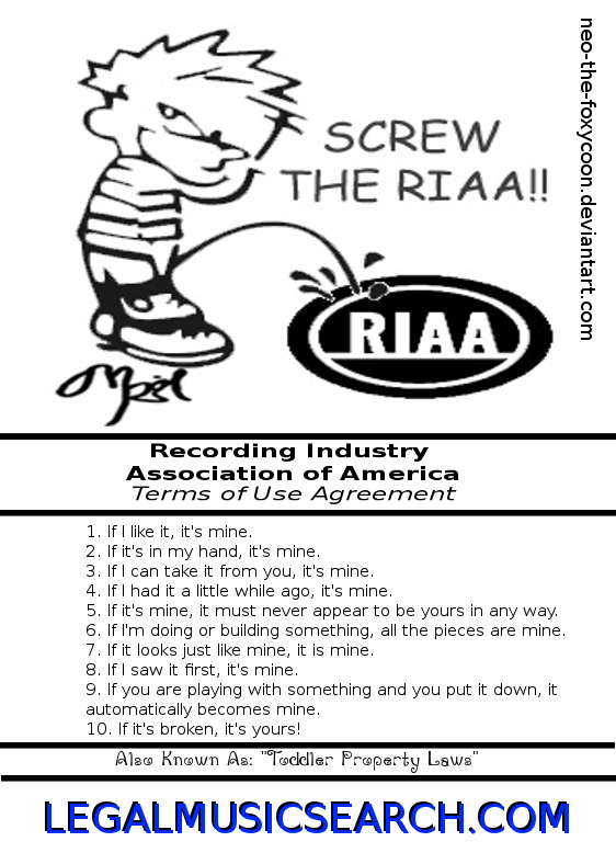 RIAA TOS Agreement